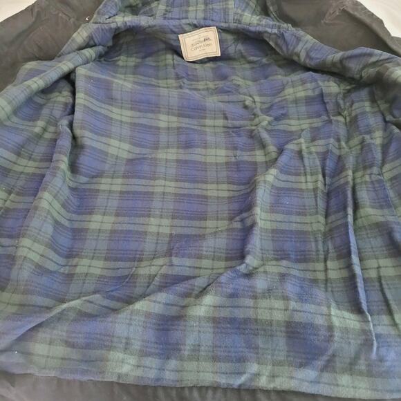 Calvin Klein Jacket Womens Medium Black Hooded Toggle Duffle Made USA Cotton - Picture 12 of 15